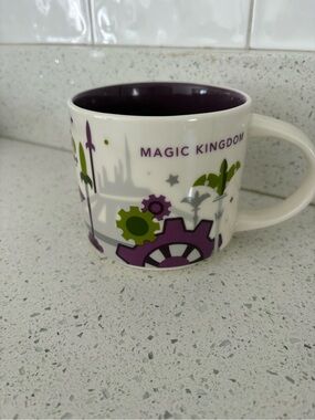 Starbucks Magic Kingdom Purple and Green Ceramic Mug